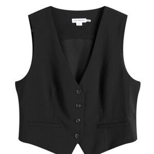 Good American Suiting Black Button Vest